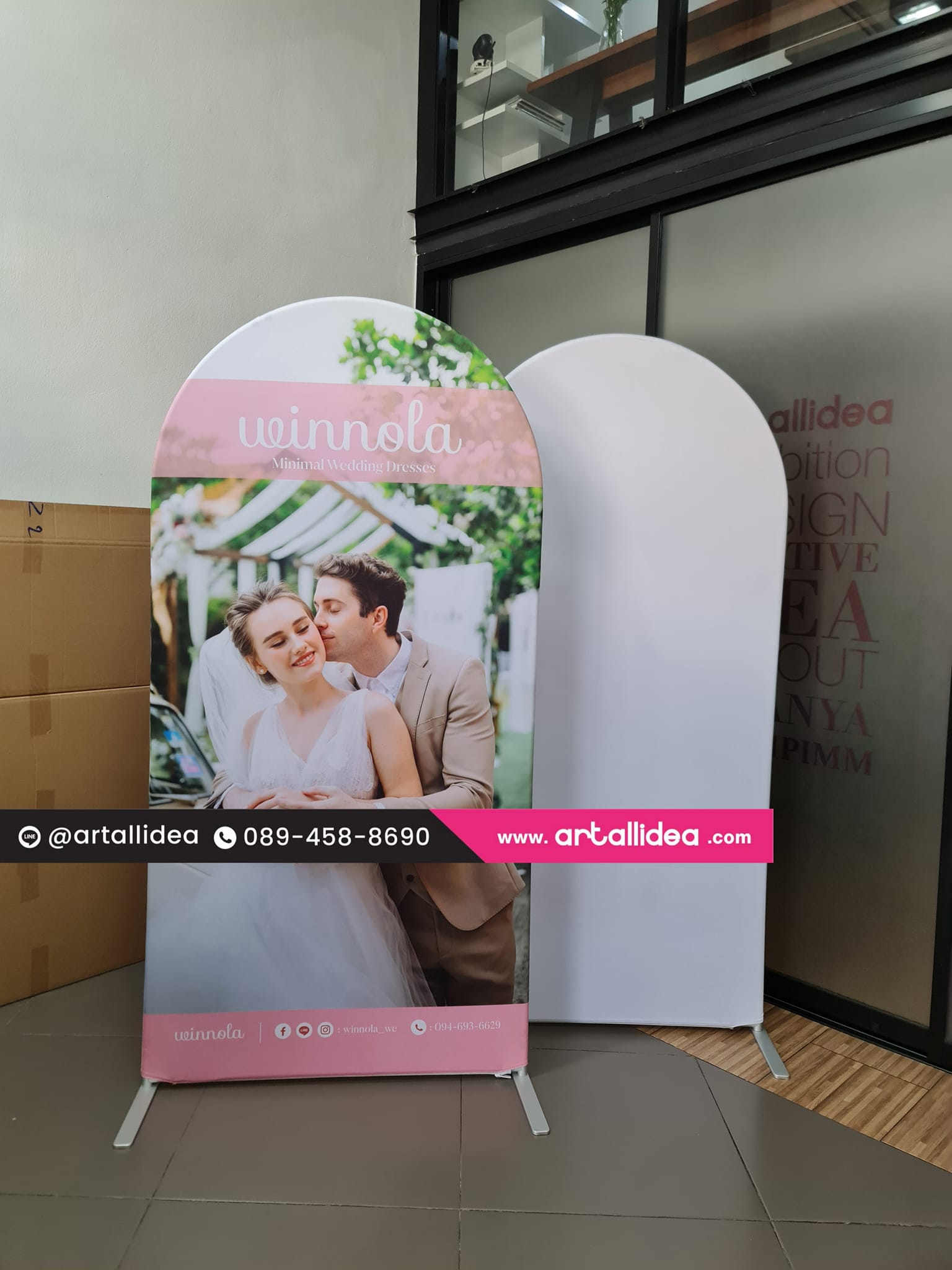 ป้ายผ้า Fabric Stand BDF011-90 สำหรับงานแสดงสินค้า งานอีเวนต์ และประชาสัมพันธ์แบรนด์